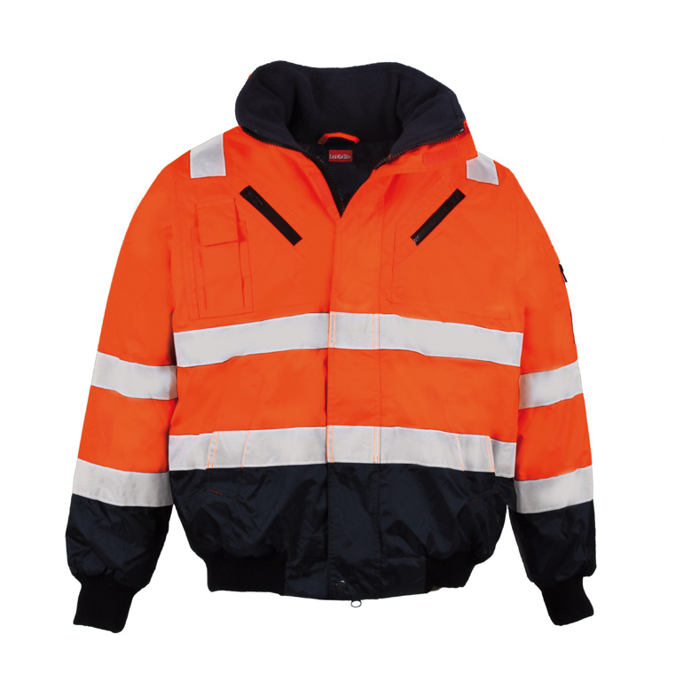 Pilotenwarnschutzjacke, orange-marine, Größe S