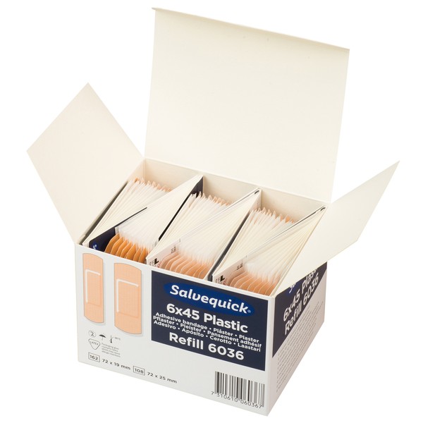Pflasterstrips Salvequick 6454, Fingerkuppe, 8,3x5,7cm, 15 Stück