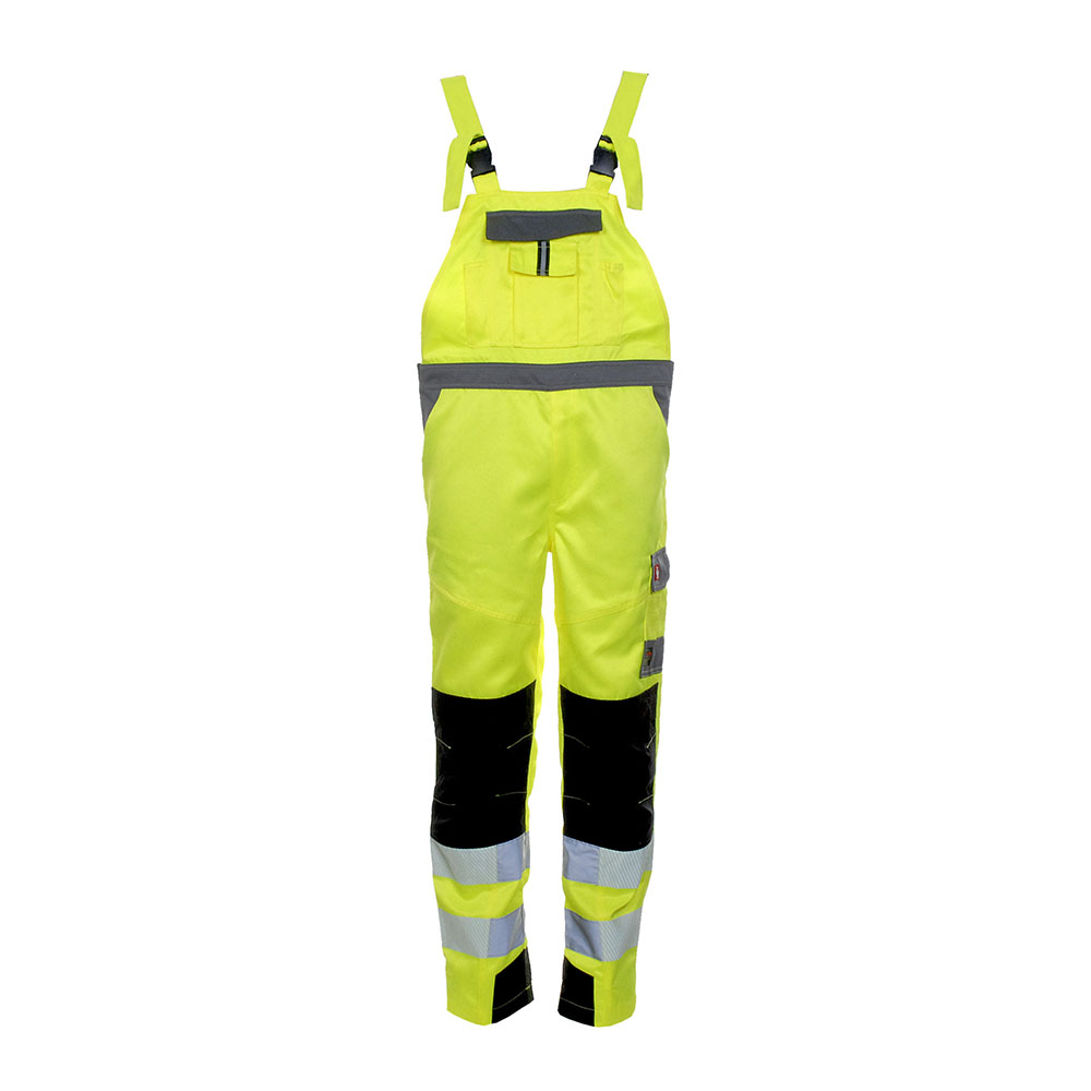 Wanrschutz Latzhose BRIGHT LINE, neongelb-grau, Größe 64