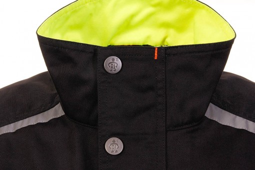 Arbeitsweste BLACK LINE, schwarz-neongelb-leuchtorange