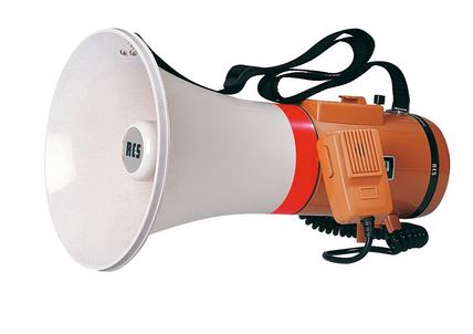 Schulter-Megafon mit Sirenensignal, 25W