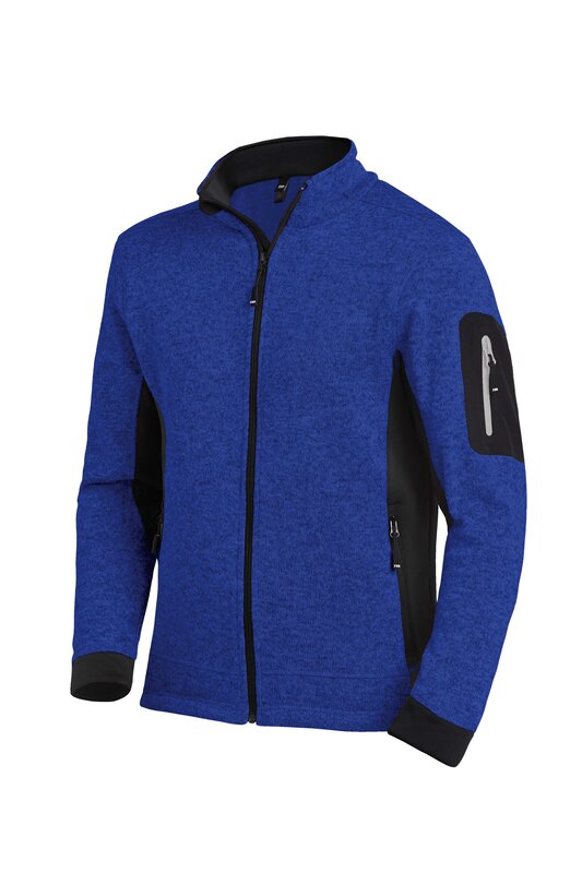Strick-Fleece-Jacke Christoph, royal-schwarz, Größe 5XL