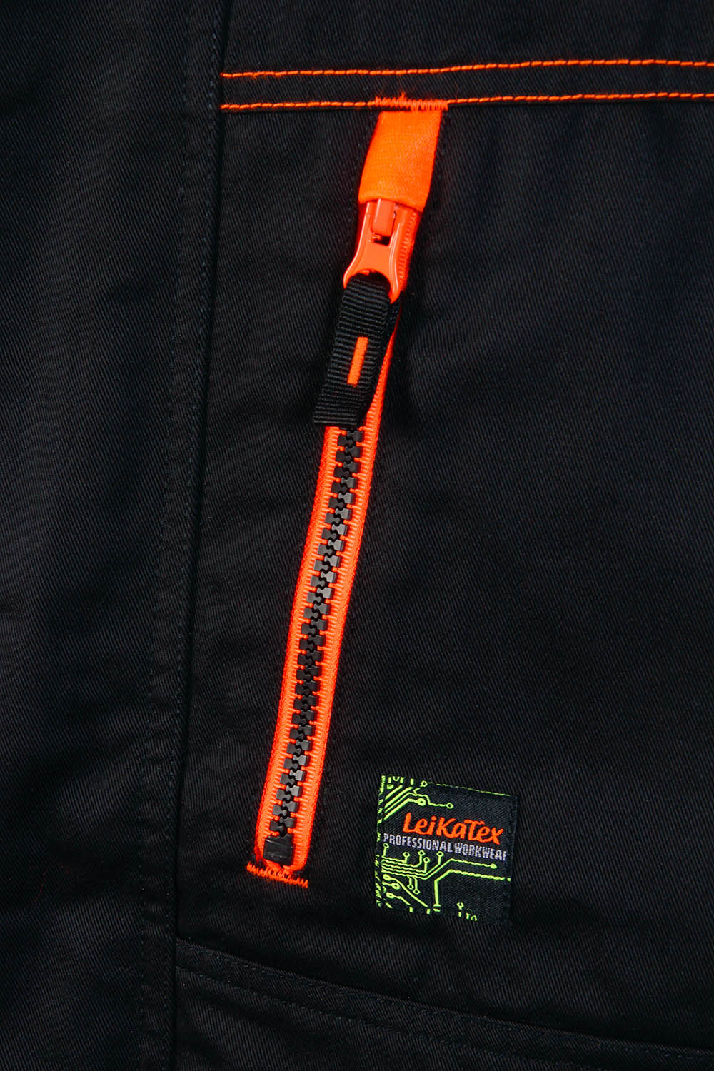 Arbeitsweste BLACK LINE, schwarz-neongelb-leuchtorange