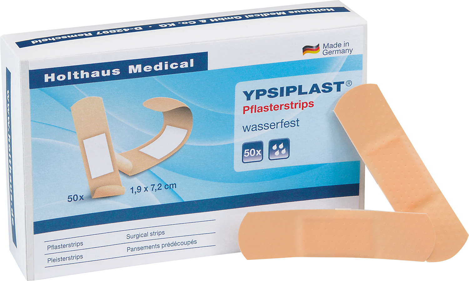 Pflasterstrips YPSIPLAST, 1,9  x 7,2 cm, 50 Stück
