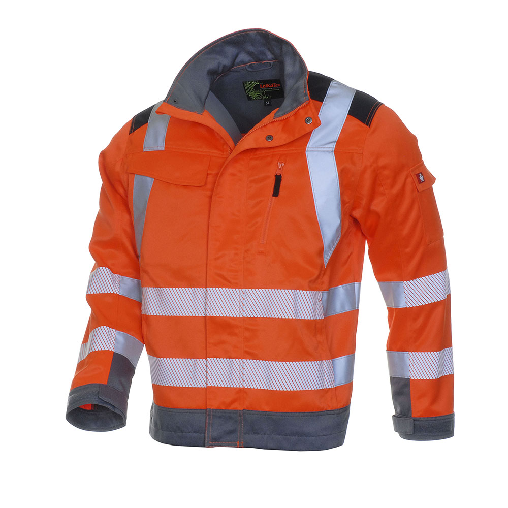 Warnschutz Jacke BRIGHT LINE, warnorange-grau, Größe 64