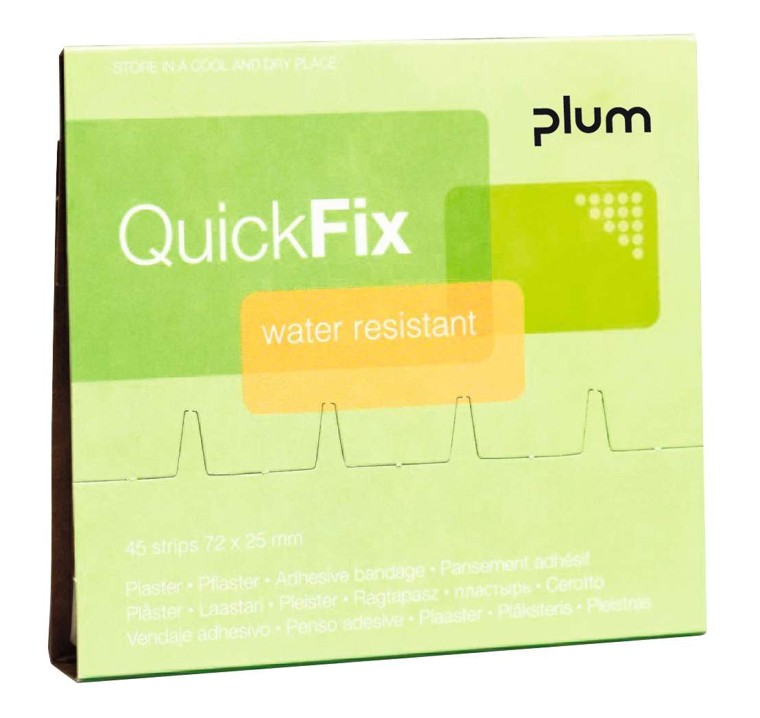 Refill für QuickFix Pflasterspender Water Resistant, 45 Pflaster,  7,2 x 2,5 cm