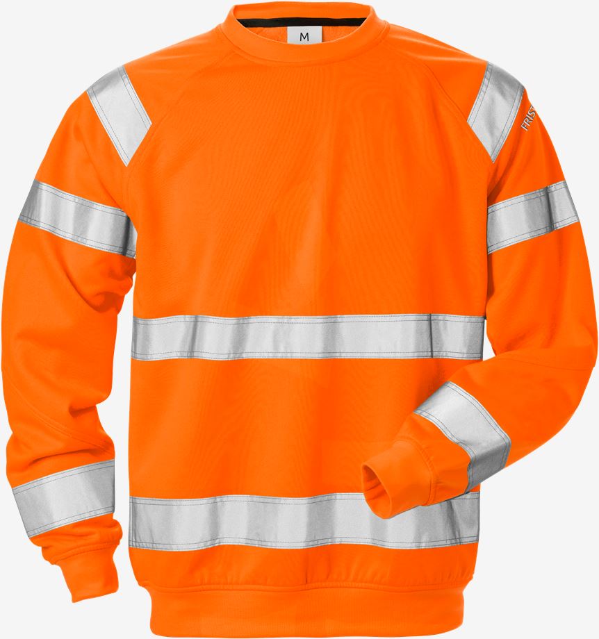 Warnschutz-Sweatshirt High Vis, orange, Klasse 3, Größe 2XL