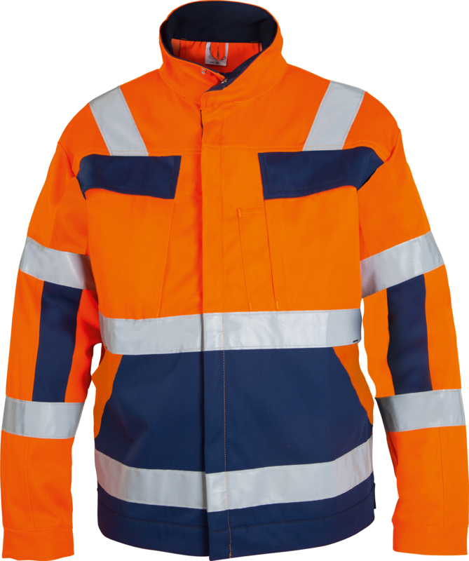Warnschutz Bundjacke, leuchtorange-marine, Kl. 2