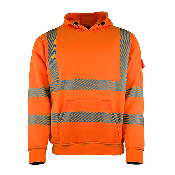 Warnschutz Hoodie, orange, Klasse 3, Größe 4XL