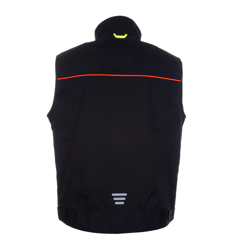 Arbeitsweste BLACK LINE, schwarz-neongelb-leuchtorange