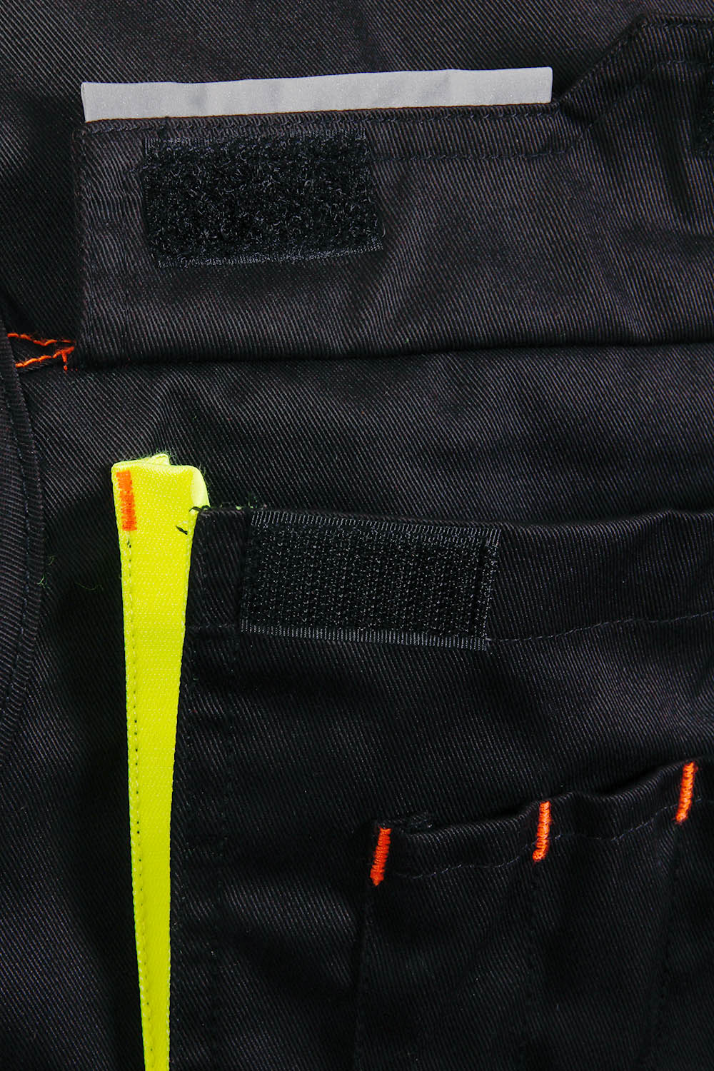 Arbeitsweste BLACK LINE, schwarz-neongelb-leuchtorange