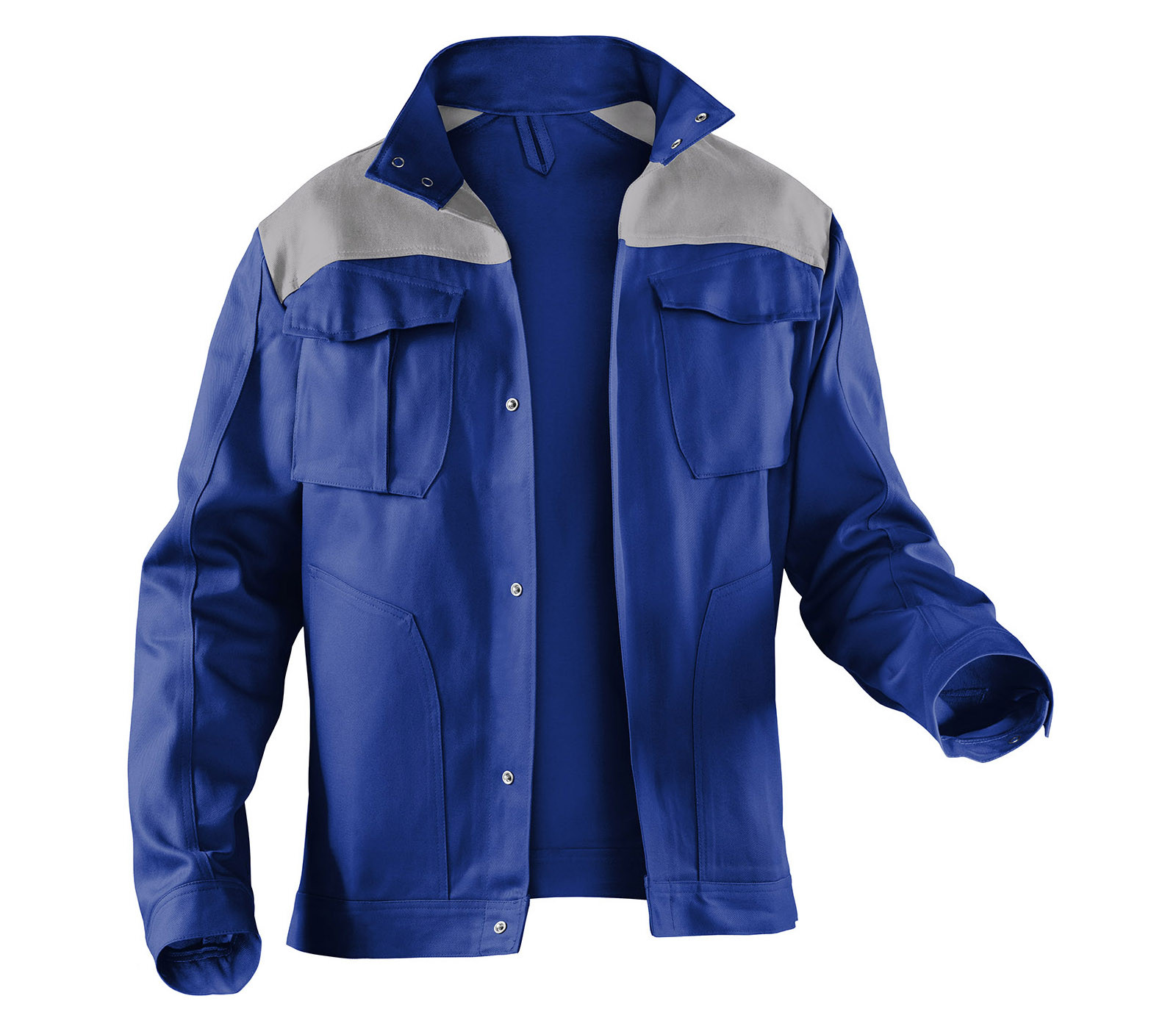 Jacke Identiq Cotton, kbl.blau-mittelgrau