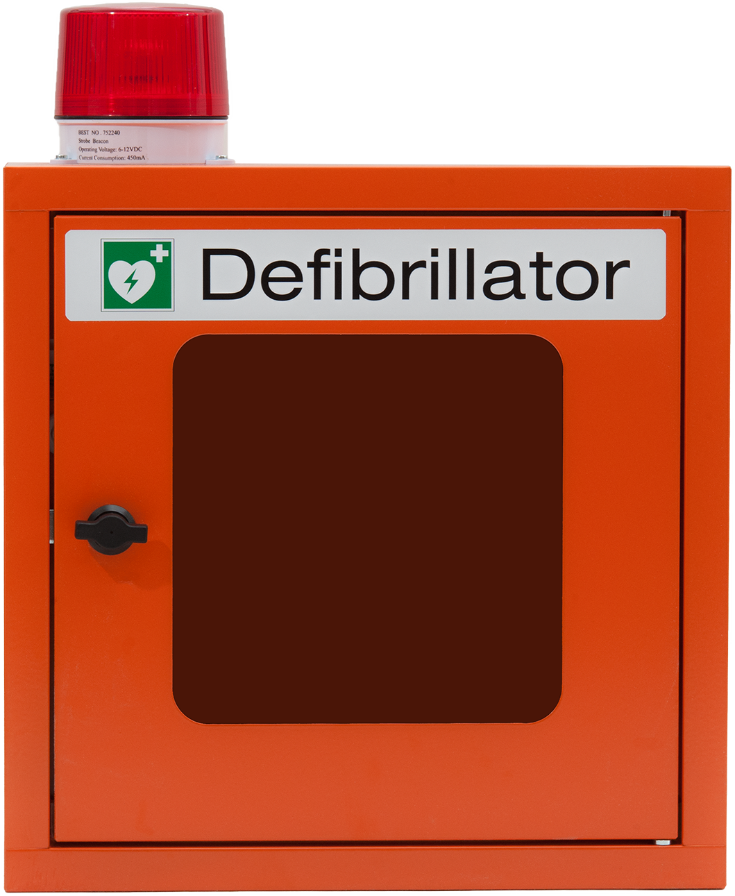 Wandkasten für Defibrillator, mit Alarm + Blitzleuchte